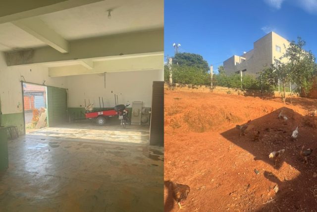 Cômodo comercial + Terreno de fundo à venda no centro de Santana da Vargem